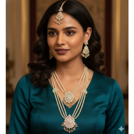 Sparkling Cream Bead Set