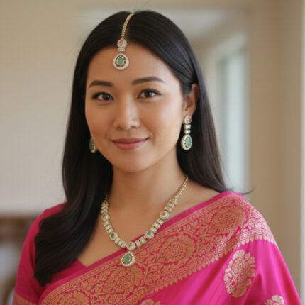 Pastel Mint Green Kundannecklace