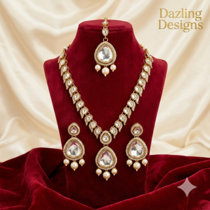 Noor-e-Shahi Kundan  Necklace Set,