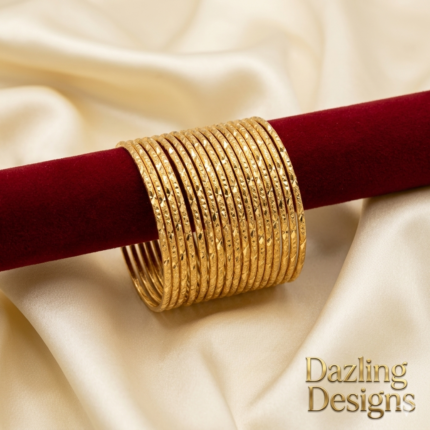 The Aura Shimmer Slender Bangle Stack