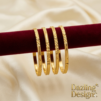 The Majestic Quartet Textured Bangle Set