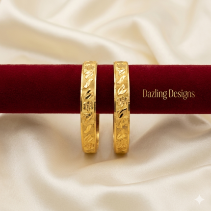 Royal Leaf Gold Bangles