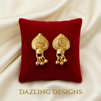 The Royal Mayur Heart Ghungroo Drop Earrings