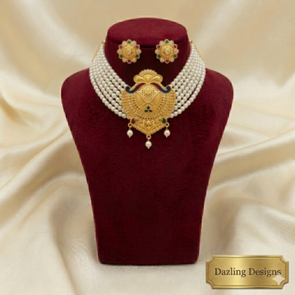 Royal Pearl Heritage Meenakari  Necklace Set